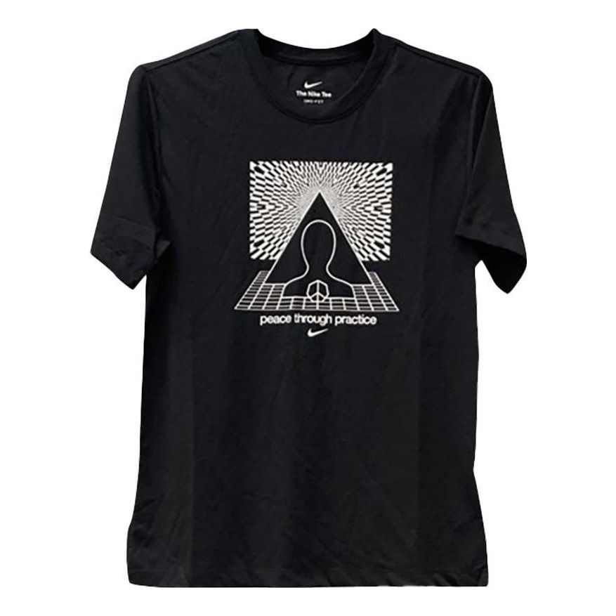 Nike Dri Fit Yoga Graphic T-Shirt Asia Sizing 'Black' DD6926-010