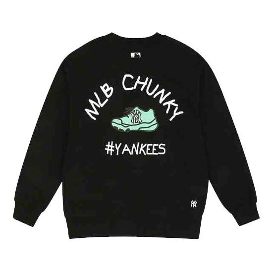 MLB New York Yankees Graffiti Sports Long-Sleeve Fleece Unisex Black 31MT05011-50L