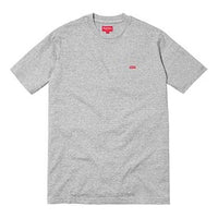 Supreme SS18 Small Box Heather Grey Tee 'Grey Red' SUP-SS18-0082