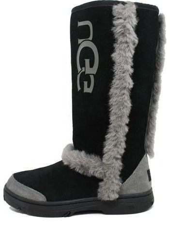 (WMNS) UGG Sunburst Tall 'Black' 1121113-BKGY