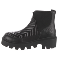 (WMNS) Gucci Matelassé Chelsea Boot 'Triple Black' 643958-DH7D0-1000