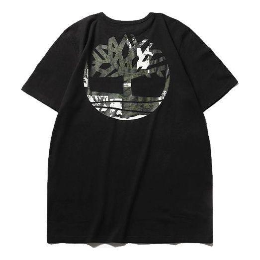 Men's Timberland SS20 Basic Logo Printing Short Sleeve Black A29JR001
