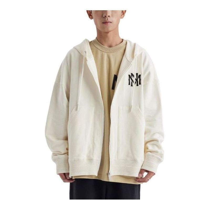 Mitchell & Ness Branded Hooded Jacket 'Off White' MNRQAWTOHC010-OFW