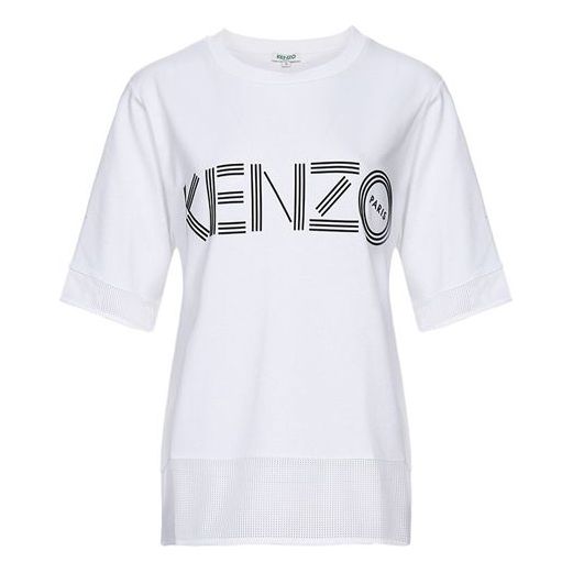 KENZO Logo Printing Short Sleeve White FA5-2TS617-986-01