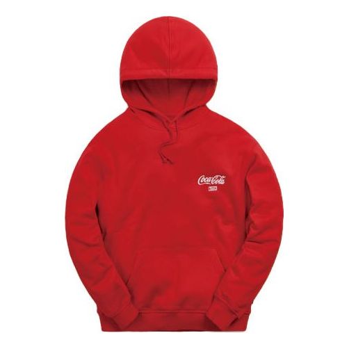 KITH x Coca Cola Crossover Logo Embroidered hooded Drawstring Unisex Red KH2524-110