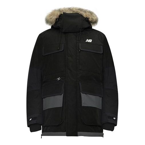 New Balance Lifestyle Cargo Parka Jacket Asia Sizing 'Black' NP943051-BK