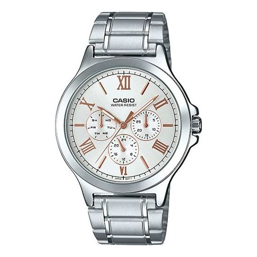 CASIO EDIFICE Quartz Waterproof Mens Silver Analog MTP-V300D-7A2