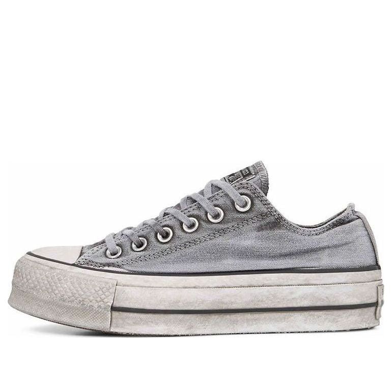 (WMNS) Converse Chuck Taylor All Star Lift Platform Low 'Smoked Canvas - Grey' 563112C