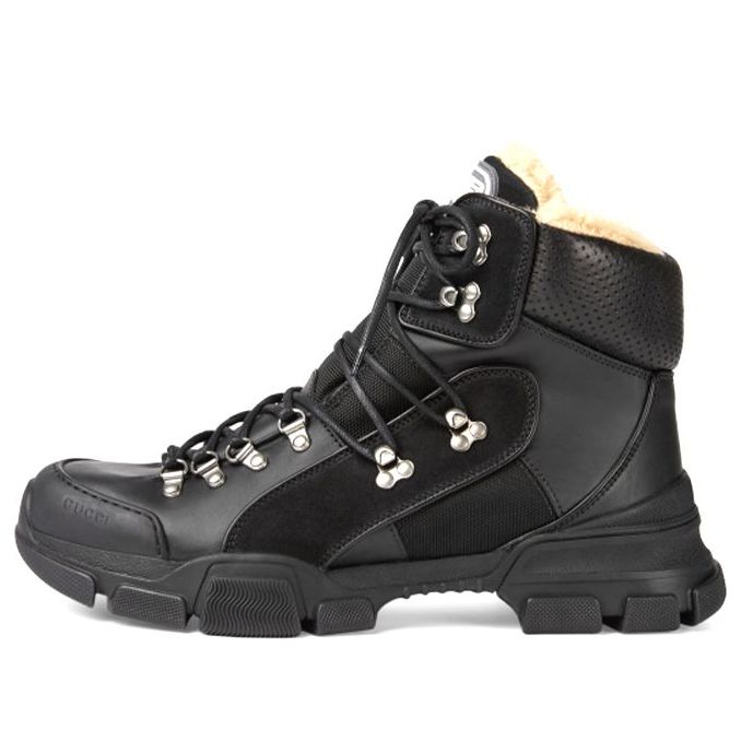 Gucci Flashtrek High-top With Wool 'Black' 548714-D6060-1088