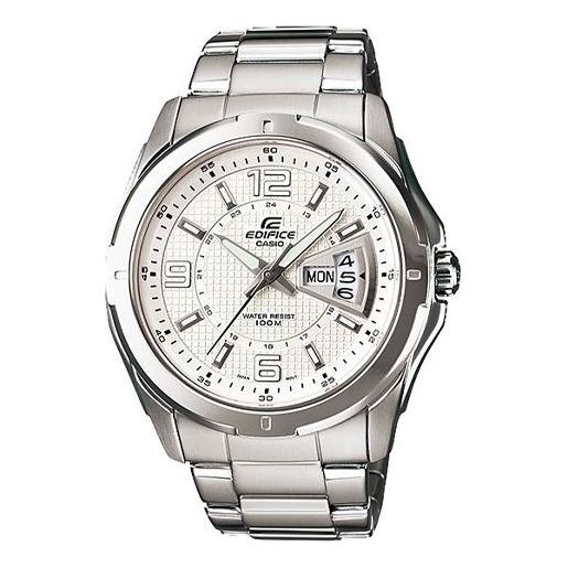 CASIO Waterproof EDIFICE Mens SilverWhite Analog EF-129D-7A