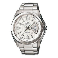CASIO Waterproof EDIFICE Mens SilverWhite Analog EF-129D-7A