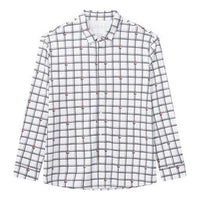 FILA x MIHARA  Crossover Plaid Shirt White Plaid F71M038401F-WT