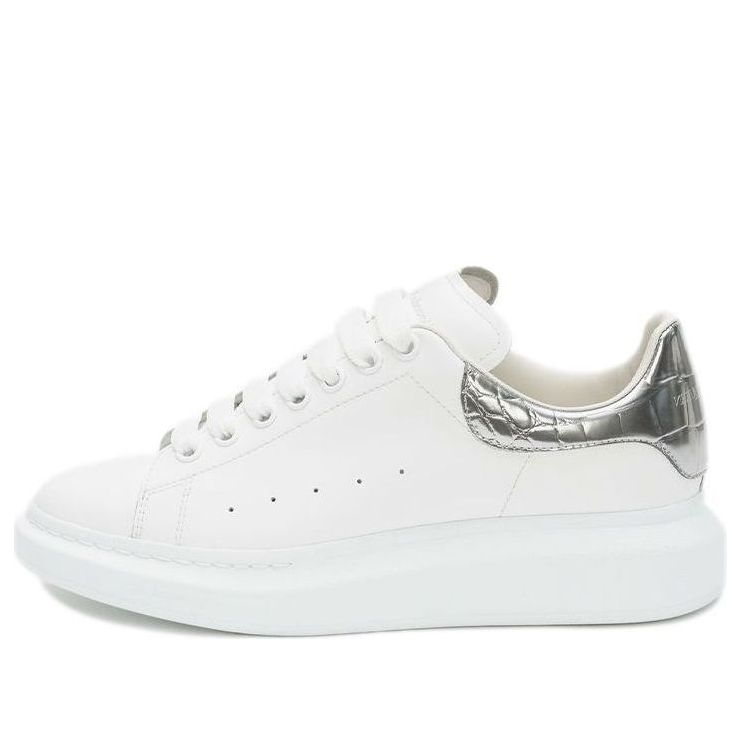 Alexander McQueen Oversized Sneaker 'White Silver Crocodile' 625162WHYBQ9071