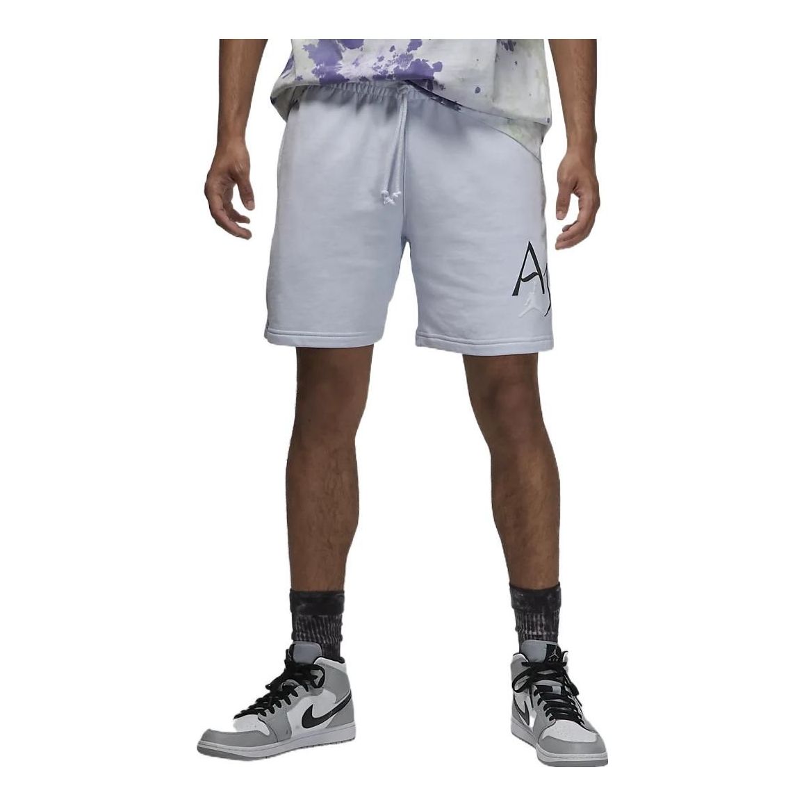 Men's Air Jordan Solid Color Logo Knit Shorts Light Purple DM1871-085