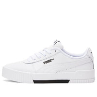 (GS) PUMA Carina Casual Board Shoes White/Black 370677-11