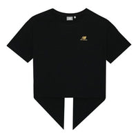 (WMNS) New Balance Round Neck Casual Short Sleeve Black NEA33012-BK