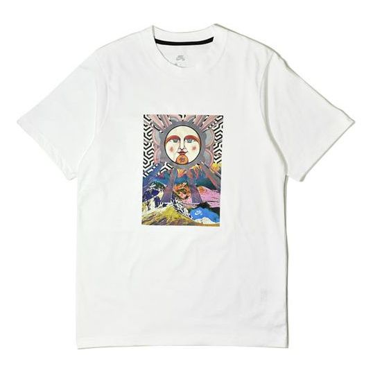 Nike SB Skateboard x The Killing Floor Jointly Signed Pattern Printing Sports Round Collar Male White DD8463-100