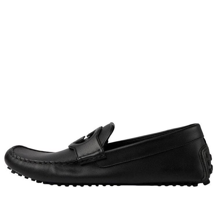 Gucci Leather Driver Shoes 'Black' 730148-1XH60-1000