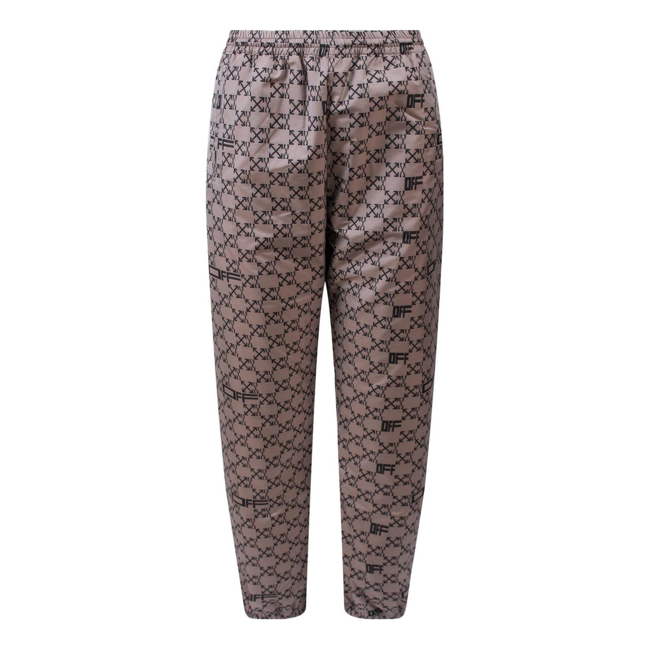 Men's Off-White SS22 Full Print Pattern Alphabet Sports Pants/Trousers/Joggers Beige OMCJ016S22FAB0016210