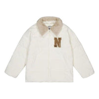 (WMNS) New Balance Warm Heavy Puffer Coat Asia Sizing 'White Beige' NPD4E122-IV