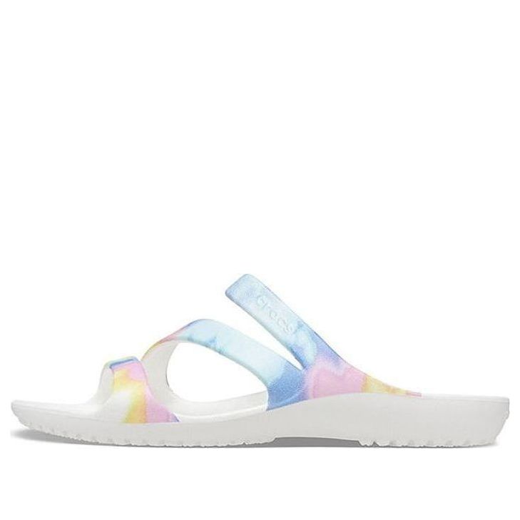 (WMNS) Crocs Swiftwater Crocs Casual Multi-Color Tie Dye Sandals 'White' 206894-928