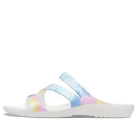 (WMNS) Crocs Swiftwater Crocs Casual Multi-Color Tie Dye Sandals 'White' 206894-928