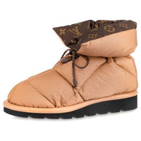 (WMNS) LOUIS VUITTON Pillow Comfort Ankle Boots 'Beige with Brown Monogram Collar' 1A8T4E