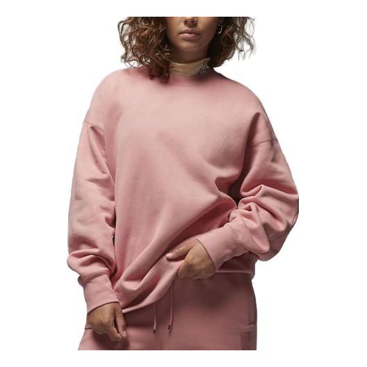 (WMNS) Air Jordan Flight Fleece Crewneck Sweatshirt 'Pink' FB5116-618