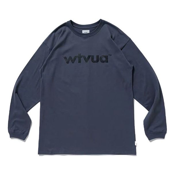 WTAPS WTVUA Long Tee SS20 Letters Long-Sleeve Unisex Navy 201ATDT-LT01S