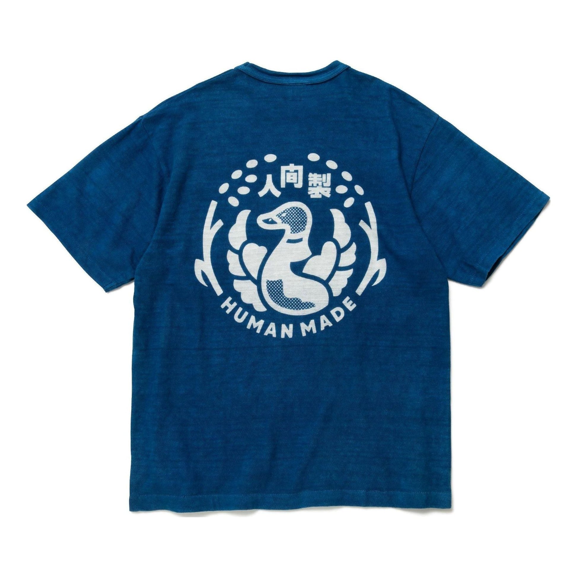 HUMAN MADE Ningen-Sei Indigo Pocket T-shirt 'Indigo Blue' HM23CS036