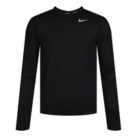 Men's Nike Dri-FIT Running Training Sports Round Neck Black Gym Clothes CU6072-010