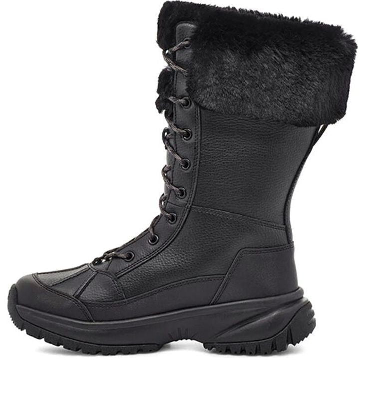 (WMNS) UGG Yose Tall Fluff Snow Boots Black 1112327-BLK
