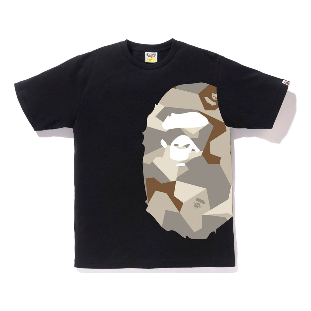 BAPE Splinter Camo Side Big Ape Head Tee Black/Beige BAPE-SS18-062