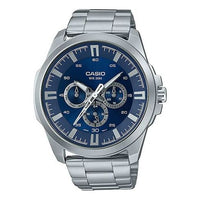 CASIO ENTICERSeries Men'ses Blue/ Mens Silver Analog MTP-SW310D-2AV