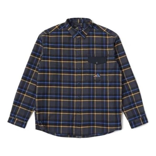 New Balance Tartan Check Flannel Overshirt Asia Sizing 'Phantom' JMTL2060-PHM