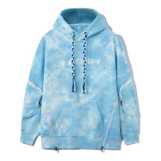 (WMNS) Li-Ning CF Series Tie Dye Loose Pullover Hoodie 'Blue' AWDRD74-1