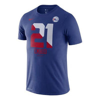 Nike NBA Philadelphia 76ers 21 Casual Sports Round Neck Short Sleeve Blue AT1179-496