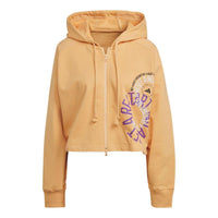 (WMNS) adidas by Stella McCartney Cropped Hoodie Asia Sizing 'Orange' IB5890