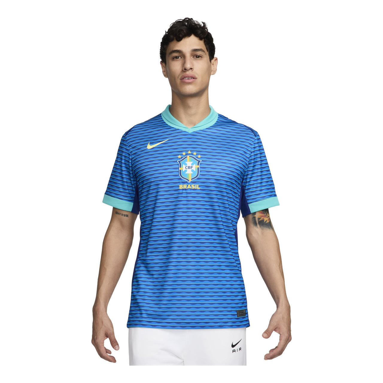Nike Brazil 24 Stadium Away Replica Soccer Jersey 'Blue' FJ4283-458