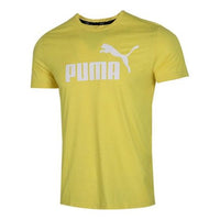 PUMA White Large Logo Short Sleeve Yellow 853756-67
