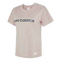 (WMNS) New Balance Classic Logo Alphabet Printing Short Sleeve Pink Red AWT0301Y-SP1