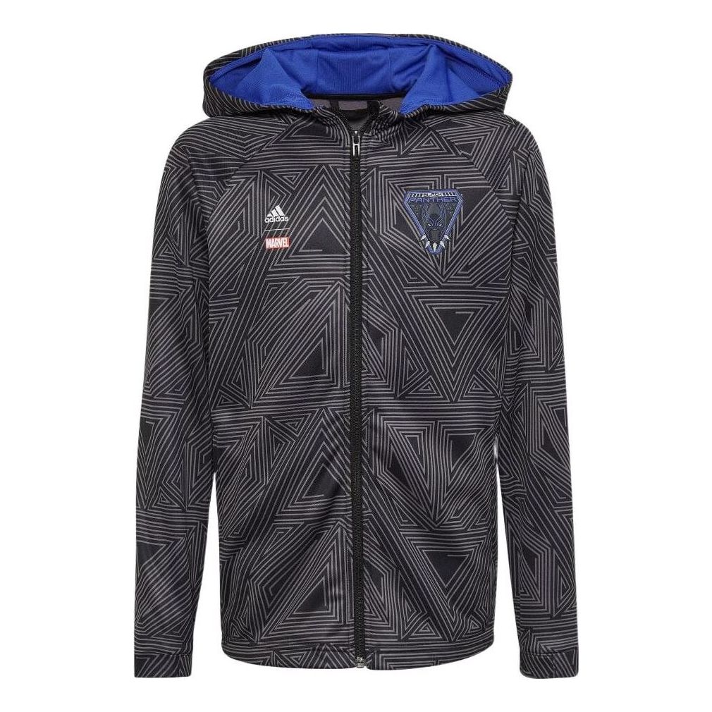 (GS) adidas x Marvel Black Panther Fleece Hoodie Asia Sizing 'Black' HM2742
