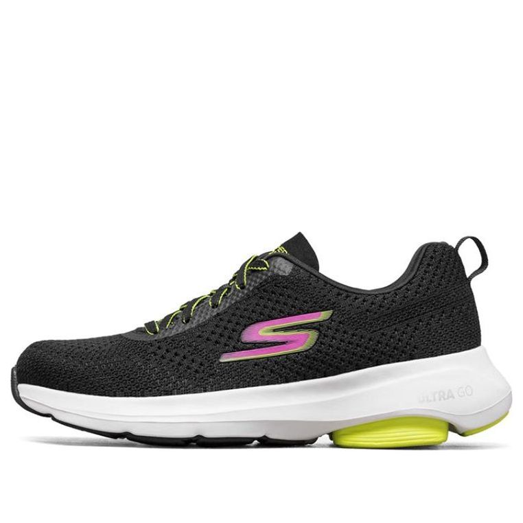 (WMNS) Skechers Go Run Viz Tech Sneakers Black/Yellow/Pink 16000-BKLM