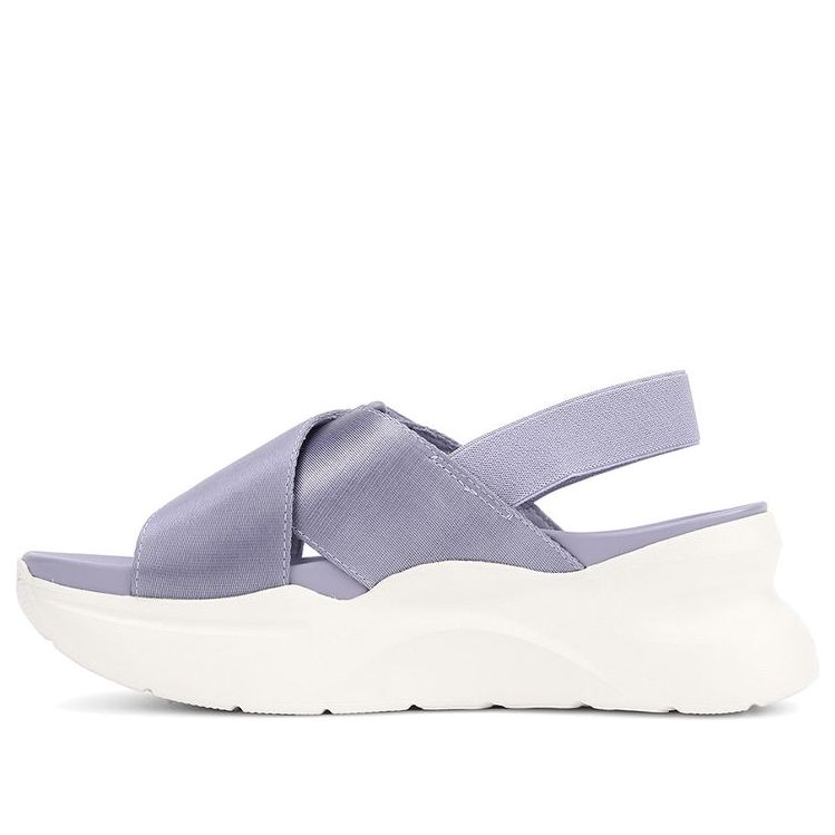 (WMNS) UGG La Breeze Open Toe Thick Sole Sports Sandals White Purple 'Black White' 1117354-JGL