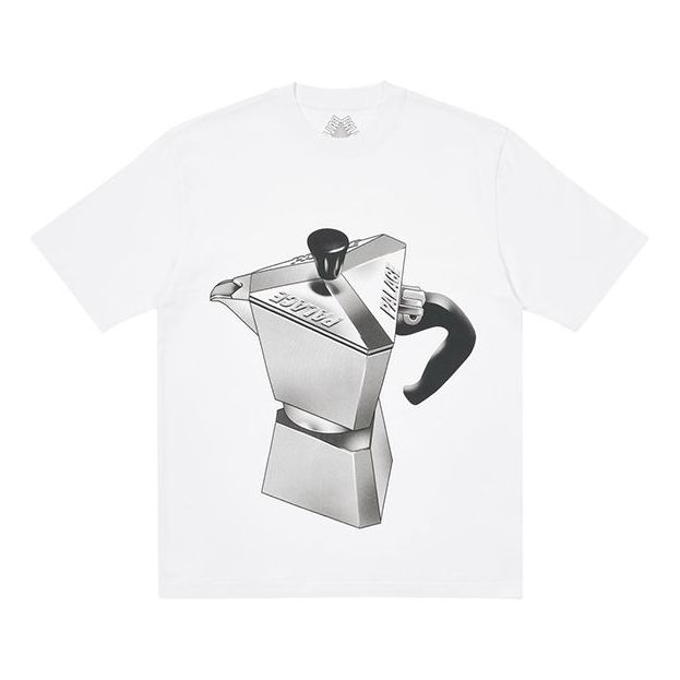 PALACE Nein Tea White Metallic Coffee Pattern Short Sleeve Unisex P20TS244