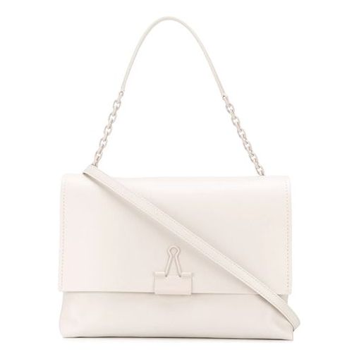 (WMNS) Off-White Binder Clip Soft shoulder bag White OWNA119S20LEA0010300