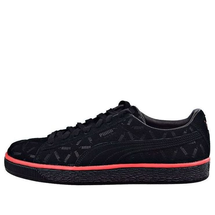 PUMA Suede Classic Lux Leisure Shoes Black/Red 369219-01