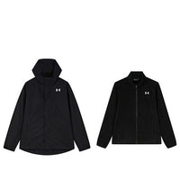 (GS) Under Armour Logo Storm Forefront Rain Jacket 'Black White' 224310610