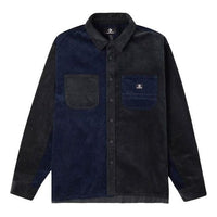 Converse Colorblock Corduroy Shirt Asia Sizing 'Navy Black' 10023519-A02