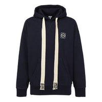 Men's LOEWE Anagram Embroidered hooded Long Sleeves Navy Blue H6109700SI-5110